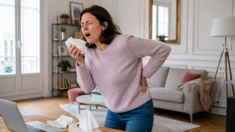 Allergies saisonnières et mal de dos pourquoi les éternuements peuvent réveiller les tensions
